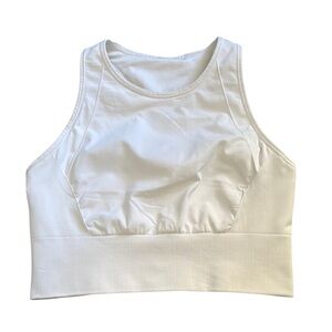 Lululemon White Ebb To Train Sports Bra Size 8